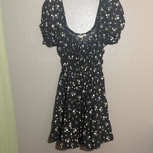 Liberty Black Floral Mini Dress